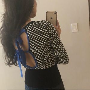 Karen Millen open back bow sweater